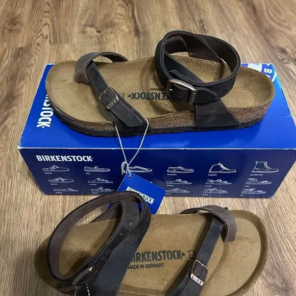 Birkenstock Yara brown leather ankle strap sandals shoes women’s eur 38 new - Picture 6 of 6